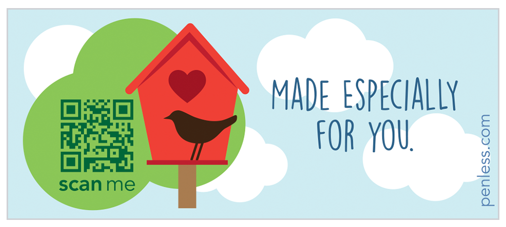 Birdhouse Fabric Label