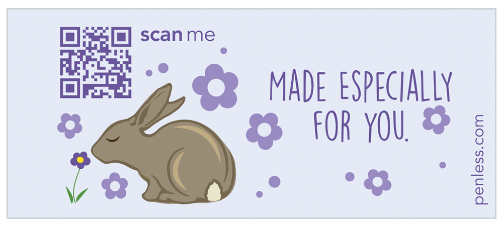 Woodland Bunny Fabric Label