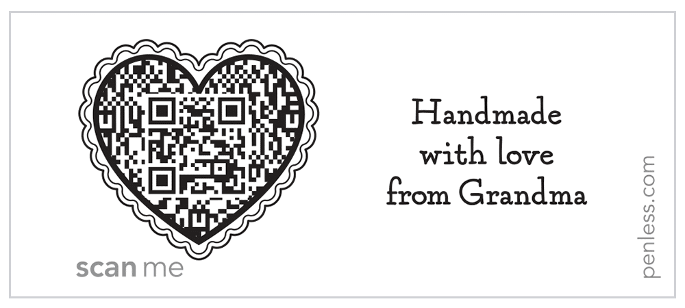 Grandma's Heart Fabric Label