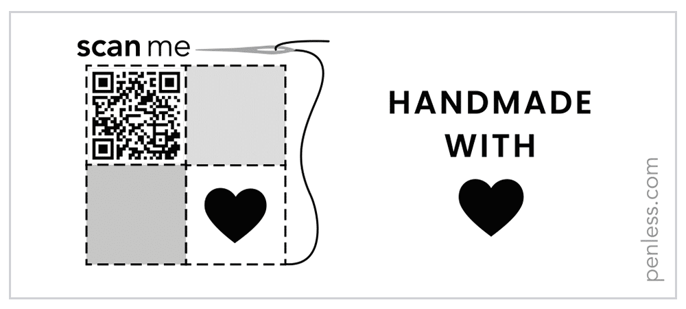 Sewing B&W Fabric Label