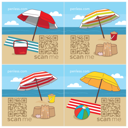 Beach Umbrella Sticker Pack