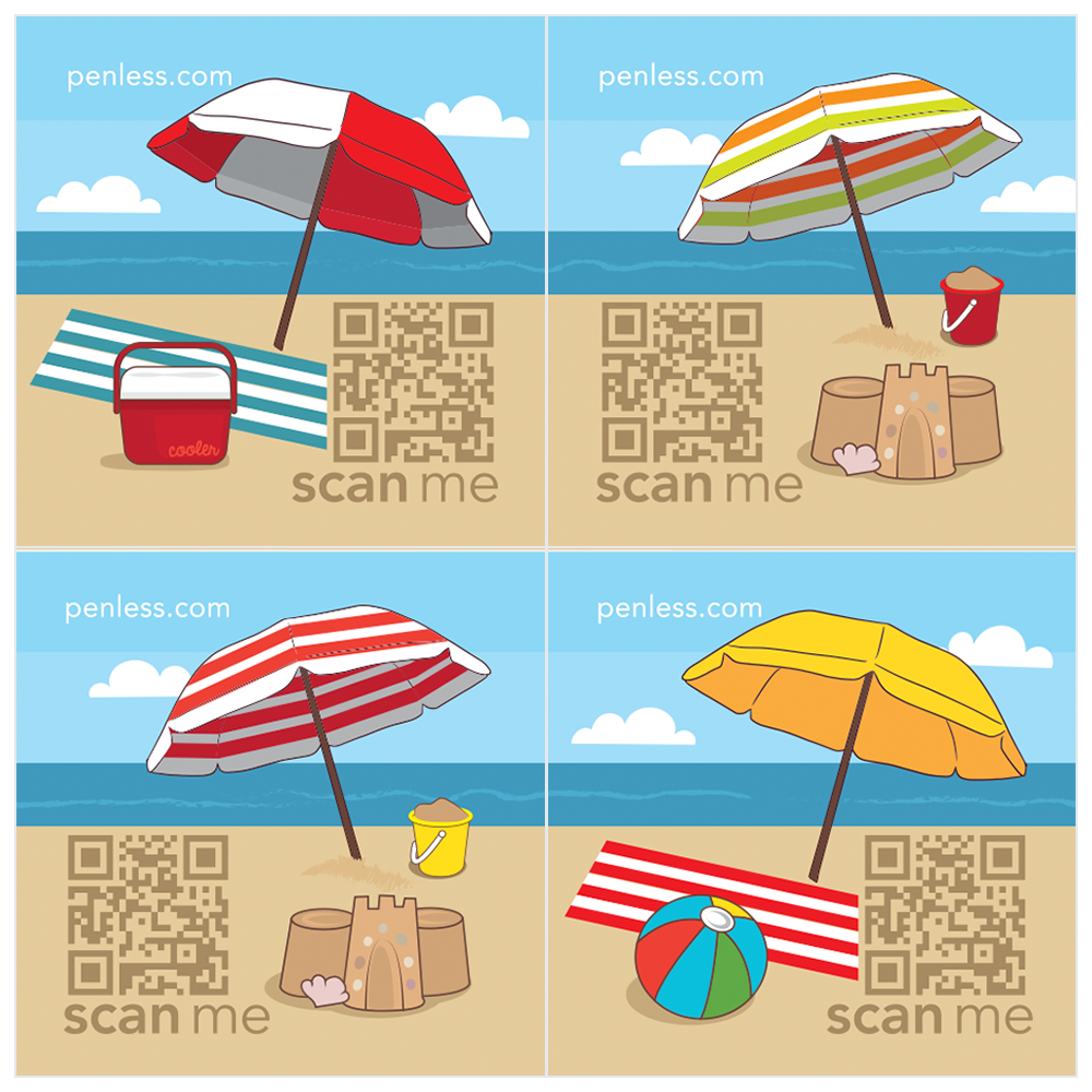 Beach Umbrella Sticker Pack