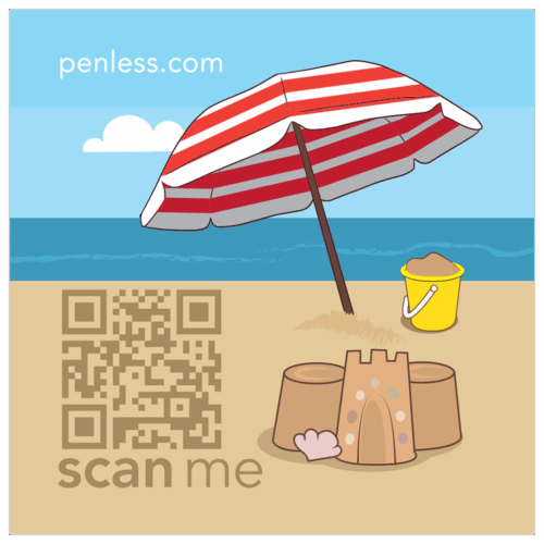 Beach Umbrella- Red Stripes